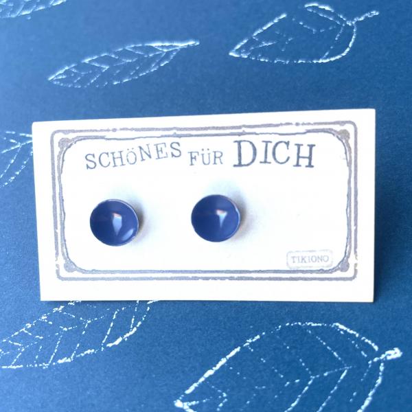 Lack Ohrstecker in uni braun